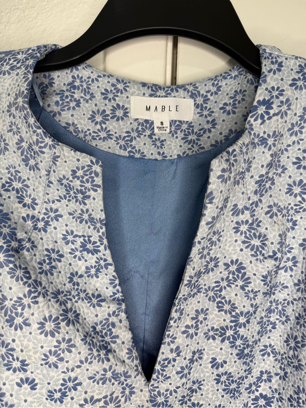 Mable Sky Blue Women's Dress with V-Notch Neckline size S - Picture 2 of 7